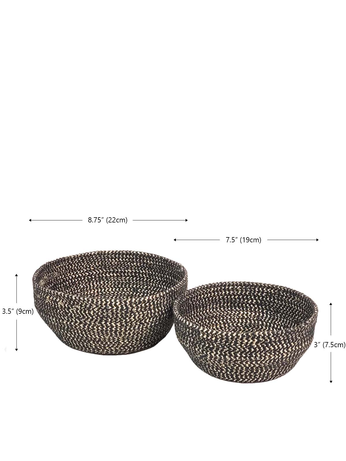 KORISSA Glitter Jute Storage Baskets (Set of 2)