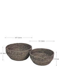 Thumbnail for KORISSA Glitter Jute Storage Baskets (Set of 2)