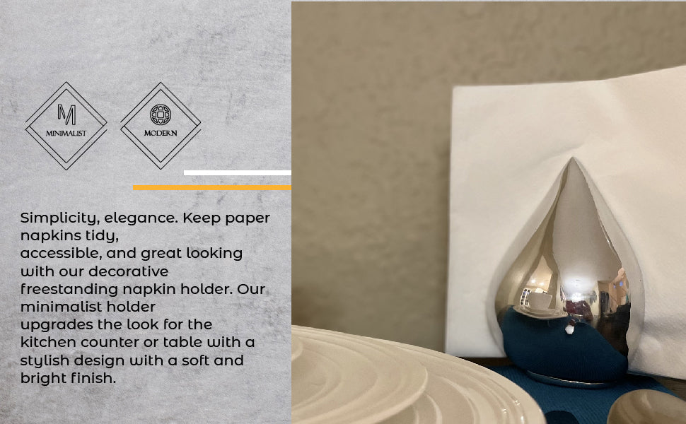 Choixe Minimalist Recycled Aluminum Napkin Holder