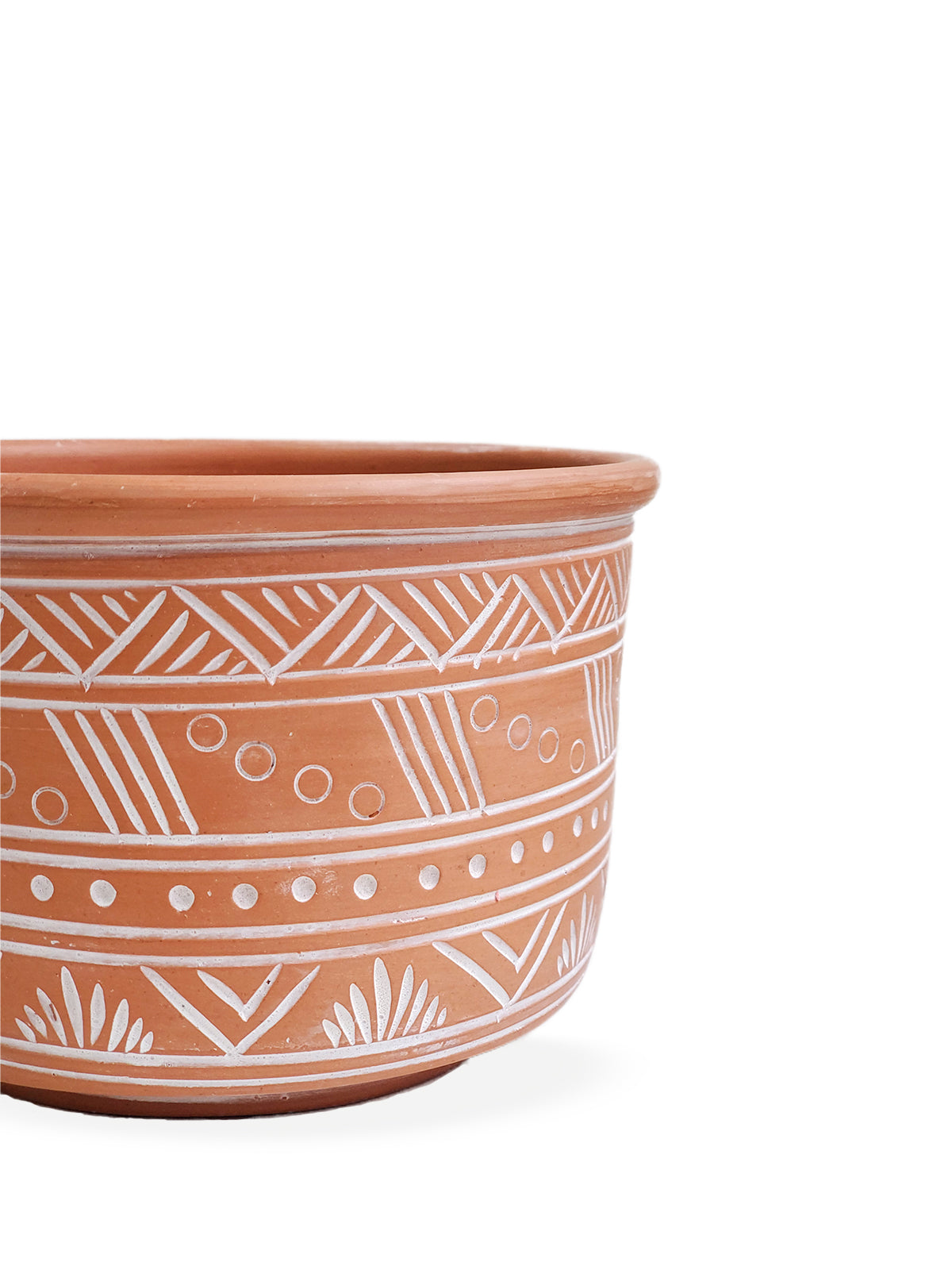 KORISSA Hand Etched Terracotta Planter