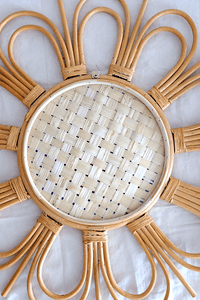 Thumbnail for Radiating Energy Natural Rattan Mirror