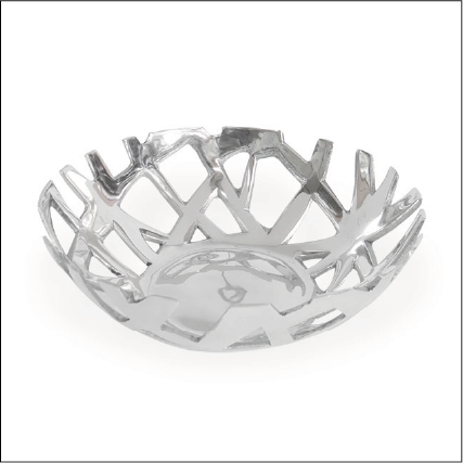 Choixe Modern Recycled Aluminum Fruit and Bread Tray