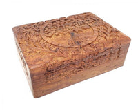 Thumbnail for Tree of Life Hand Carved Wood Box 5