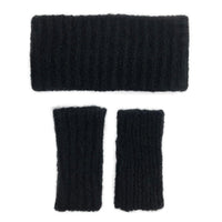 Thumbnail for Black Ribbed Alpaca Gloves