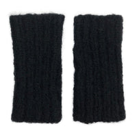 Thumbnail for Black Ribbed Alpaca Gloves