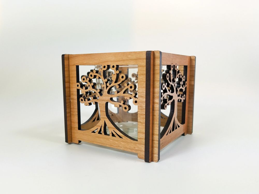 Tree of Life Hurricane Votive Holder