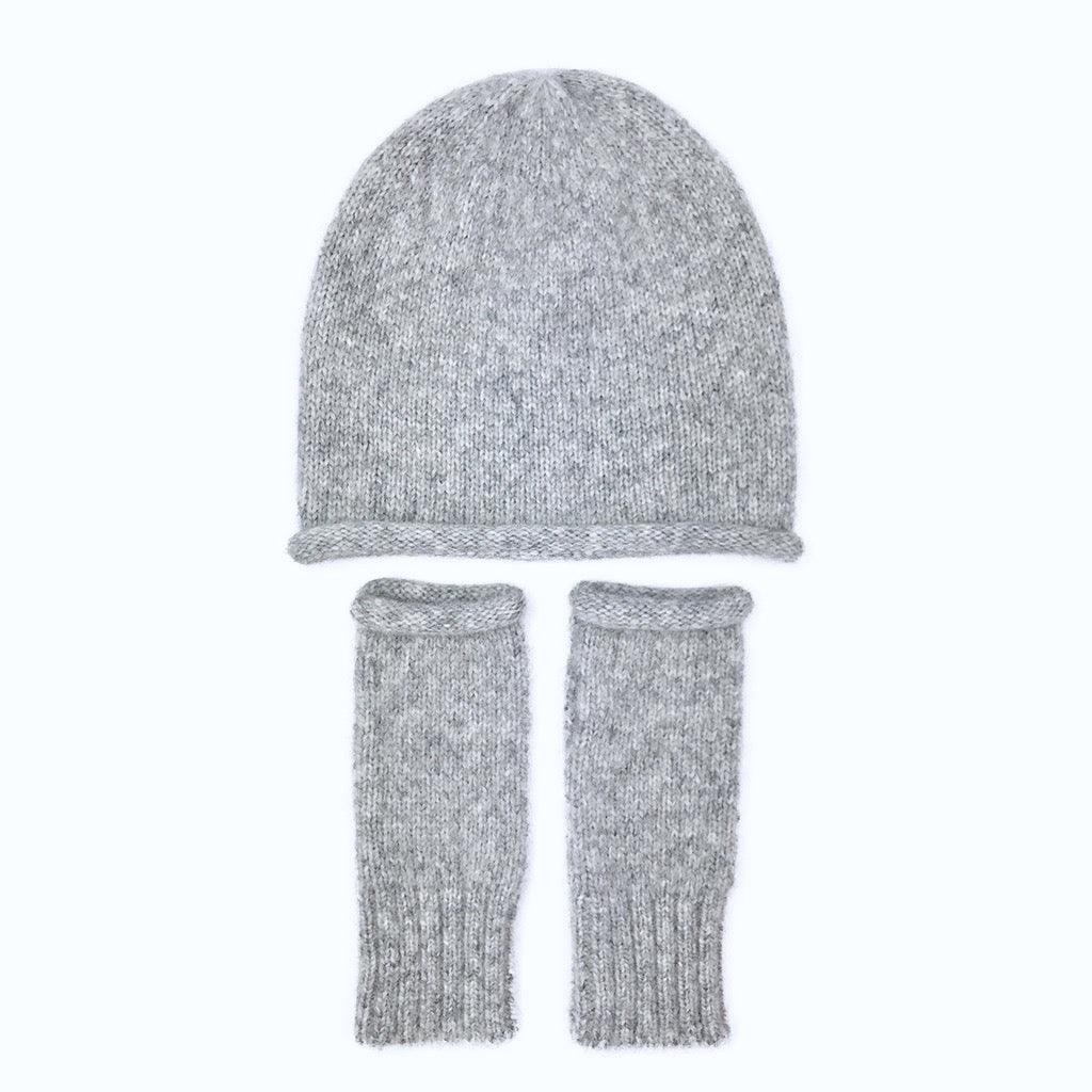 Gray Essential Knit Alpaca Beanie