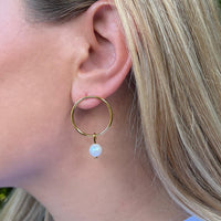 Thumbnail for Circle Freshwater Pearl Earrings