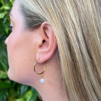 Thumbnail for Freshwater Pearl Hoop Earrings