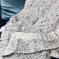 Thumbnail for Chunky Gray Weave Alpaca Throw